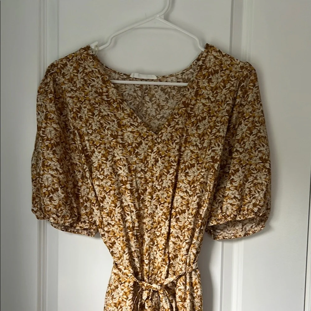 Floral Yellow Maxi Dress - Picture 2 of 3